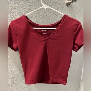 NWOT wild fable maroon crop top size medium